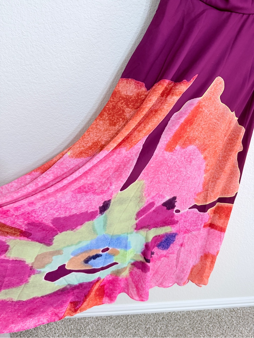 AMUR floral one shoulder gown size 4 - Picture 10 of 16